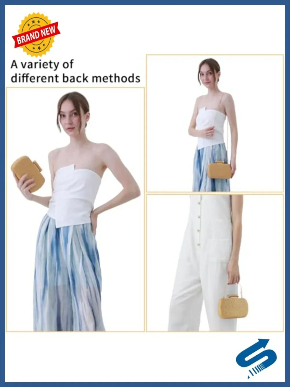 Straw Woven Clutch Purse for Women Evening Wedding Beach Bag